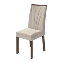 Ver imagem 2 de Conjunto 8 Cadeiras Apogeu Imbuia/Linho Bege - Móveis Lopas