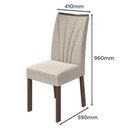 Ver imagem 4 de Conjunto 8 Cadeiras Apogeu Imbuia/Linho Bege - Móveis Lopas