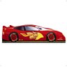 Cama Solteiro Carro Super Turbo 85 Mdf Montessoriano Quarto Infantil Menino Criança -vermelho -rpm - 5