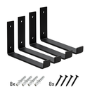 Ver imagem 2 de Kit 4 Suporte Mão Francesa Invertida 30cm Estilo Industrial