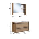 Ver imagem 4 de Conjunto para Banheiro Gabinete Suspenso 80cm com Toalheiro Lavatorio e Espelheira Cj8030.20 Mel