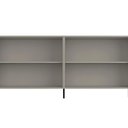 Ver imagem 2 de Aparador Buffet Sala de Jantar 4 Portas Brise Pés Industrial Preto Naim I03 Grigio - Lyam Decor