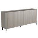 Ver imagem 1 de Aparador Buffet Sala de Jantar 4 Portas Brise Pés Industrial Preto Naim I03 Grigio - Lyam Decor