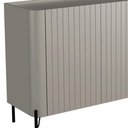Ver imagem 5 de Aparador Buffet Sala de Jantar 4 Portas Brise Pés Industrial Preto Naim I03 Grigio - Lyam Decor