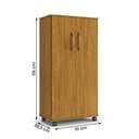 Ver imagem 4 de Armário Multiuso Nara 2 Portas 3 Prateleiras MDP 61cm Amêndoa Loja Doce Lar