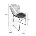 Ver imagem 6 de Kit 2 Cadeiras para cozinha BERTOIA preta - Direto de Fábrica