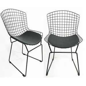 Kit 2 Cadeiras para cozinha BERTOIA preta - Direto de Fábrica