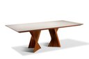 Ver imagem 2 de Mesa de Jantar Toronto 06 Lugares 180cm X 105cm, Base em Madeira Maciça e Tampo Amadeirado/off White