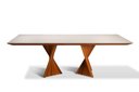 Ver imagem 1 de Mesa de Jantar Toronto 06 Lugares 180cm X 105cm, Base em Madeira Maciça e Tampo Amadeirado/off White