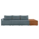 Ver imagem 2 de Sofá Ilha 3 Lugares Living 402cm Modulado Lary Bouclê K01 Cor Azul
