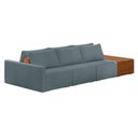 Ver imagem 1 de Sofá Ilha 3 Lugares Living 402cm Modulado Lary Bouclê K01 Cor Azul