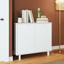 Ver imagem 2 de Aparador Buffet Bmu116 2 Portas 2 Prateleiras Branco BRV Móveis