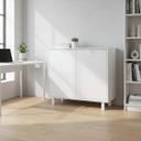 Ver imagem 1 de Aparador Buffet Bmu116 2 Portas 2 Prateleiras Branco BRV Móveis