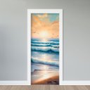 Ver imagem 1 de Adesivo de Porta - Pintura Pôr do Sol