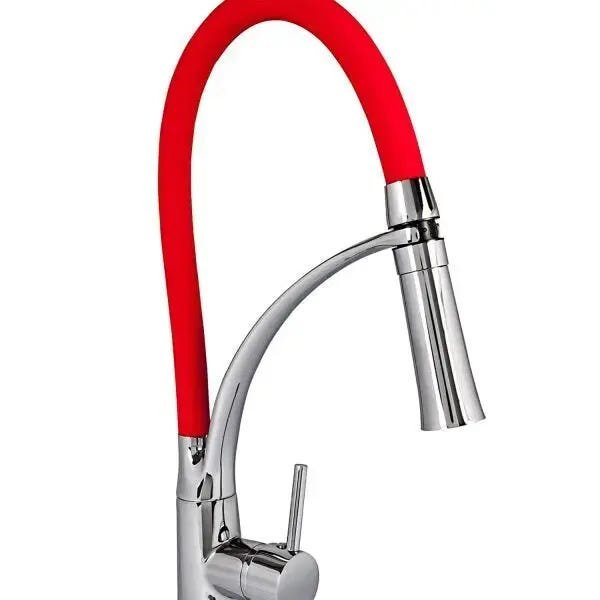 Torneira para cozinha Gourmet Misturador Monocomando Vermelha Solimões Pingoo.casa - 1