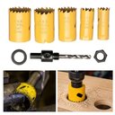Ver imagem 2 de Kit Serra Copo Bimetal Profissional Jogo 7 Pecas Bimetalica Madeira Ferro Metal PVC Aco Aluminio Man