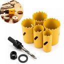 Ver imagem 1 de Kit Serra Copo Bimetal Profissional Jogo 7 Pecas Bimetalica Madeira Ferro Metal PVC Aco Aluminio Man