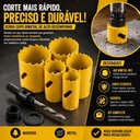 Ver imagem 4 de Kit Serra Copo Bimetal Profissional Jogo 7 Pecas Bimetalica Madeira Ferro Metal PVC Aco Aluminio Man