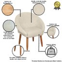 Ver imagem 2 de Poltrona Confortável para Escritório Decorativa Alta Qualidade Simples Pés de Madeira