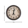 Relogio Parede Estilo Madeira Vintage 33cm Analogico Decorativo Retro Paris Torre Eiffel Sala Cozinh - 5