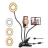 Kit Live Anel Iluminação Suporte de Celular Tripe Ajustavel Flexivel Youtube Curso com Ajuste - 1