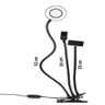 Kit Live Anel Iluminação Suporte de Celular Tripe Ajustavel Flexivel Youtube Curso com Ajuste - 3
