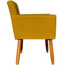 Ver imagem 4 de Kit 12 Poltronas Decorativa para Sala Nina Suede Cores Pé Palito 30cm Castanho - Suede