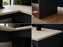 Ver imagem 4 de Mesa em L 1200 x 1500 mm Auxiliar - Linha Studio: Legno Crema/Preto