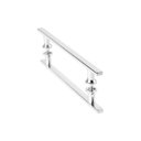 Ver imagem 1 de Puxador para Porta de Correr Vidro Madeira Inox 20cm Ms Fs