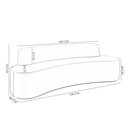 Ver imagem 4 de Sofá 2 Lugares para Sala de Estar Living 150cm Koane D06 Bouclê Off White - Mpozenato