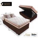 Ver imagem 2 de Cama Box Baú Solteiro com Colchão Molas Ensacadas Anjos Classic 88x188x64cm