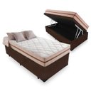 Ver imagem 1 de Cama Box Baú Solteiro com Colchão Molas Ensacadas Anjos Classic 88x188x64cm