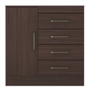 Ver imagem 1 de Cômoda Sapateira 1 Porta 4 Gavetas Uruguai Café Touch