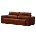 Ver imagem 5 de Sofá Decorativo Monica 3 Lugares Sala de Estar 252cm Reclinável e Retrátil Couro Conhaque Brilho G40