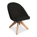 Ver imagem 2 de Kit 02 Poltronas Cadeira Giratória Bela Suede Base de Madeira - Pallazio Preto