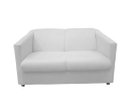 Ver imagem 2 de Kit Namoradeira + 1 Poltrona Decorativa Biane Couro Branco Pés Cromado Ms Decor