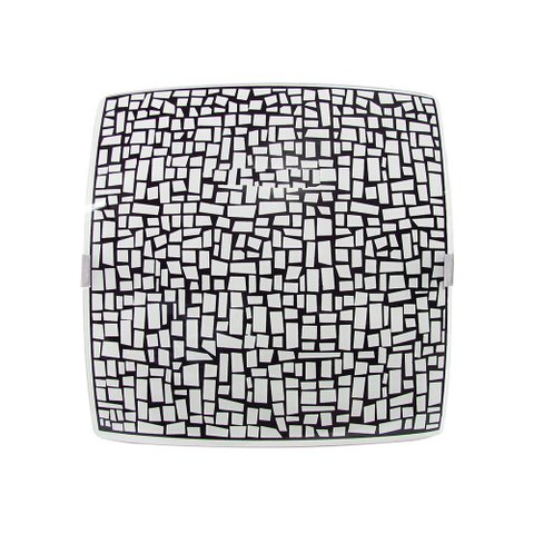 LUMINÁRIA PLAFON QUADRADO GDE CRAQUELET PRETO - 1319 GDE PT