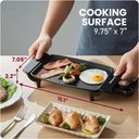 Ver imagem 6 de Elite Gourmet Chapa Elétrica Compacta 10" X 7" com Termostato (preto)