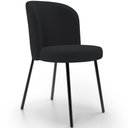 Ver imagem 1 de Cadeira para Sala de Jantar Cozinha Estofada Gavi L02 Bouclê Preto - Lyam Decor