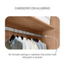 Ver mais imagens de Guarda-Roupa Casal em MDF 6 Portas 6 Gavetas com Espelho Reno Marrom/Cumaru/Fendi