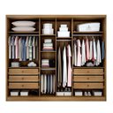 Ver imagem 5 de Guarda-Roupa Casal em MDF 6 Portas 6 Gavetas com Espelho Reno Marrom/Cumaru/Fendi