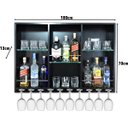Ver imagem 7 de Barzinho Para Sala Adega Madeira MDF Suporte Garrafas Porta Taças Preto