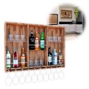 Ver imagem 5 de Barzinho Adega MDF Suporte Bebidas com Porta Taças Western