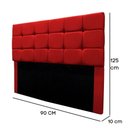 Ver imagem 3 de Cabeceira Cama Box Estofada Solteiro 90 Cm Ananda Suede Vermelho