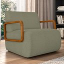 Ver imagem 2 de Poltrona Decorativa Orgânica Bruxelas K01 Bouclê Verde - Lyam Decor