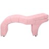 Maca Reclinável com Capitonê Veludo: Rosa Bebê - 2