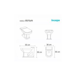 Assento Sanitário Poliéster para Louça Incepa Atrium Liso Biscuit - 4