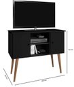 Ver imagem 3 de Rack Aparador Viena Sala Suporte Tv Polegadas Preto Sala Decoração