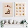 Kit 2 Quadros Decorativos Yoga- Posições 33x24cm:madeira Preta - 2