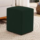 Ver mais imagens de Poltrona de Amamentação e Descanso Zoe com Base Balanço e Puff Veludo Verde - Desk Design